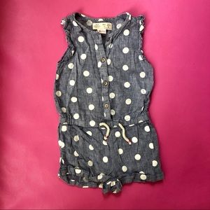 Zara Baby Denim Polka Dot Romper